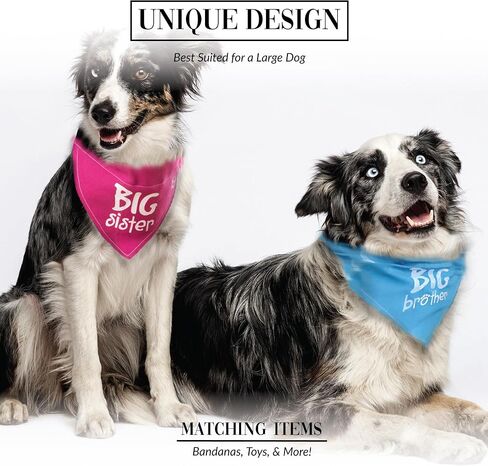 Pavilion Gift Company Big Sister Pink Paw Print Large Dog Slip on The Collar Bandanna in Saudi Arabia