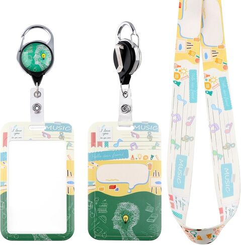 Black Cool Detachable Badge Holder Lanyard with Retractable Badge Reel Clip Cute Keychain for Women Men Teens Teachers Kids for ID Badge Keys Preppy School ID Holder Reel Lanyard, Inspirational Quotes in Kuwait