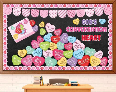 gisgfim Valentine’s Day Bulletin Board Set Decorations Valentines Classroom Decor Chocolate Heart Photo Craft Cutouts for School Home Chalkboard Wall Door Party Supply(Life Is like a Box of Chocalate) in Kuwait