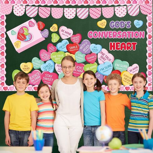 gisgfim Valentine’s Day Bulletin Board Set Decorations Valentines Classroom Decor Chocolate Heart Photo Craft Cutouts for School Home Chalkboard Wall Door Party Supply(Life Is like a Box of Chocalate) in Kuwait