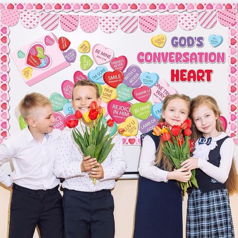 gisgfim Valentine’s Day Bulletin Board Set Decorations Valentines Classroom Decor Chocolate Heart Photo Craft Cutouts for School Home Chalkboard Wall Door Party Supply(Life Is like a Box of Chocalate) in Kuwait