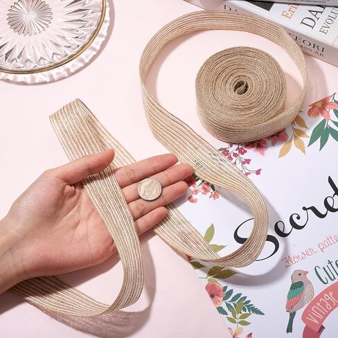 Beadthoven 2 Rolls Burlap Fabric Ribbon 1/4 inch Sparkle Edge Jute Ribbon Dark Orchid Rustic Ribbon for DIY Bow Crafts Burlap Flower Gift Wrapping Wedding Home Party Decorations Floral Garland Wreath in Kuwait