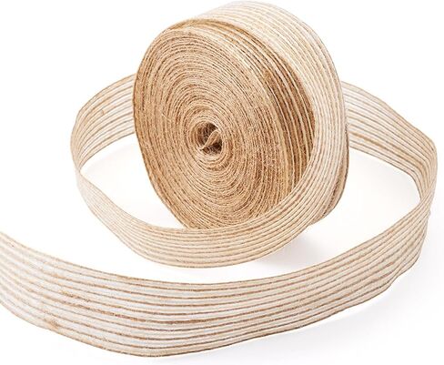 Beadthoven 2 Rolls Burlap Fabric Ribbon 1/4 inch Sparkle Edge Jute Ribbon Dark Orchid Rustic Ribbon for DIY Bow Crafts Burlap Flower Gift Wrapping Wedding Home Party Decorations Floral Garland Wreath in Kuwait