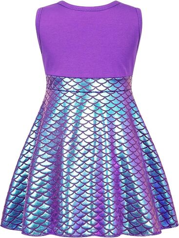 HenzWorld Little Girls Mermaid Princess Dress Toddler Costume Dress up Pretend Play Christmas Birthday Mermaid Gift in Kuwait