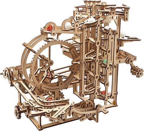 Ugears Wooden Marble Run Seppeted Leist - الألغاز الخشبية ثلاثية الأبعاد الميكانيكية للبالغين ، وحرف طراز DIY المرح للبالغين - هدية فريدة من نوعها للألغاز الرخامية للبالغين لعشاق الهواية - 355 PCS in Kuwait