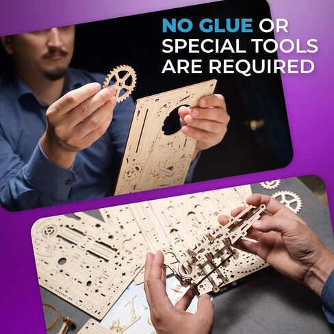 Ugears Wooden Marble Run Seppeted Leist - الألغاز الخشبية ثلاثية الأبعاد الميكانيكية للبالغين ، وحرف طراز DIY المرح للبالغين - هدية فريدة من نوعها للألغاز الرخامية للبالغين لعشاق الهواية - 355 PCS in Kuwait