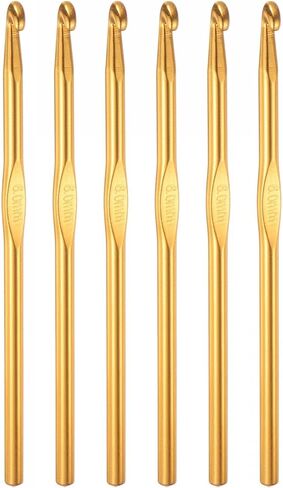 ربط 6pcs 6pcs 5mm الكروشيه ، وخطافات الكروشيه الألومنيوم إبر الحياك in Kuwait