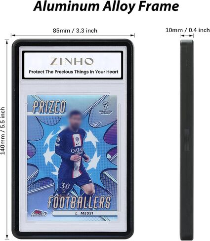 ZINHO Graded Card Case Magnetic Aluminum Alloy Slab Protector Display Case Fits 35PT PSA/CGC/CSG Cards, UV Protection (Black) in Saudi Arabia
