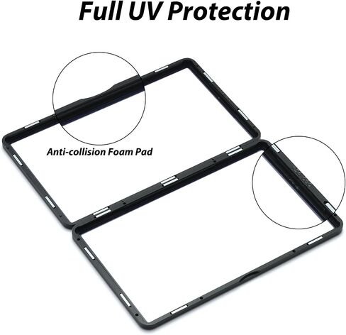ZINHO Graded Card Case Magnetic Aluminum Alloy Slab Protector Display Case Fits 35PT PSA/CGC/CSG Cards, UV Protection (Black) in Saudi Arabia