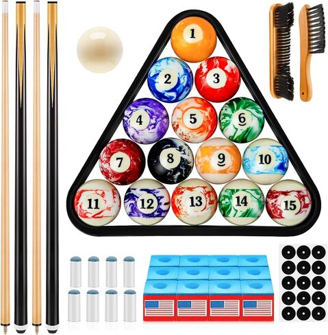 Outus 71pcs بركات الجدول ملحقات البلياردو البلياردو كرات البلياردو بركة مع كرات الكرة مثلث جديلة البلياردو البلياردو. in Saudi Arabia