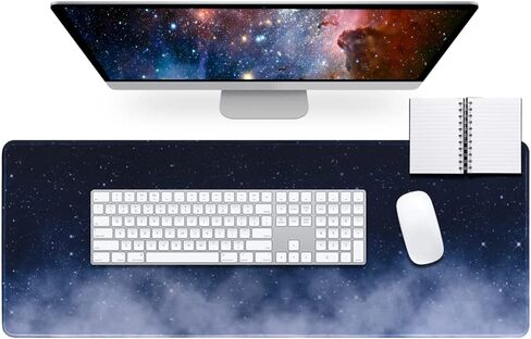 11.8x23.6 Inches Large Gaming Mouse Pad Mat with Stitched Edge Non-Slip Rubber Base Washable Resilient for Office Computers Laptop Table Mouse Pads Mats Accessory (Starry Sky) in Kuwait