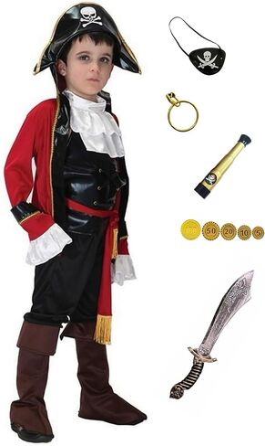 Brcus Boy Pirate Halloween Costume Cosplay Role Play Holiday Carnival Dress up in Saudi Arabia
