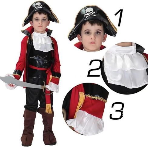 Brcus Boy Pirate Halloween Costume Cosplay Role Play Holiday Carnival Dress up in Saudi Arabia