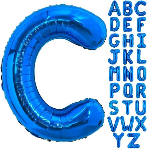 40 Inch Blue Letter C Balloons Alphabet C Letter Balloons Foil Mylar Big Letter Balloons for Birthday Party Anniversary New Year Graduation Wedding Decorations in Saudi Arabia