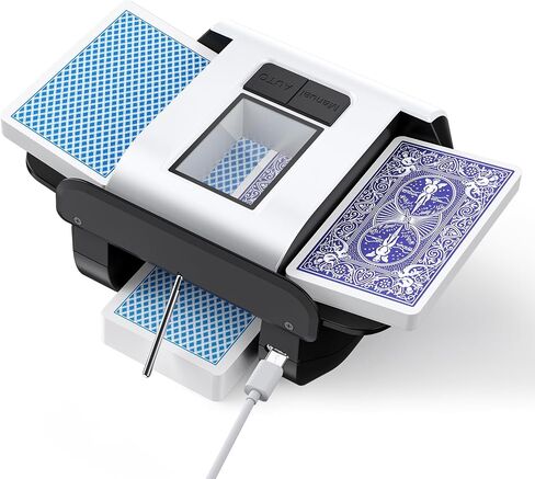 البطاقة الأوتوماتيكية Shuffler Card Card Shuffler 2 Decks 2000 Mah Electric Shuffler و Texas Hold'em و Poker و Home Card Games و Blackjack in Saudi Arabia