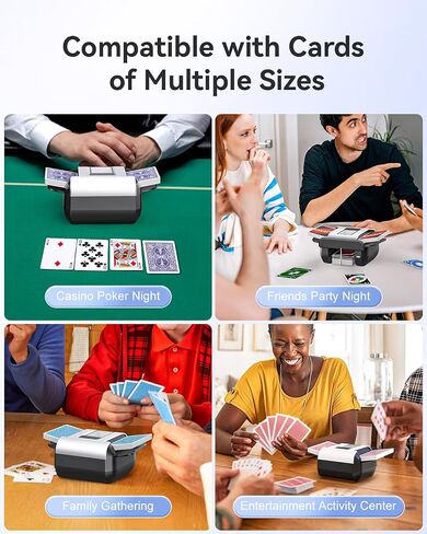 البطاقة الأوتوماتيكية Shuffler Card Card Shuffler 2 Decks 2000 Mah Electric Shuffler و Texas Hold'em و Poker و Home Card Games و Blackjack in Saudi Arabia