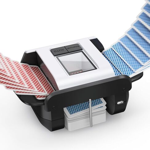 البطاقة الأوتوماتيكية Shuffler Card Card Shuffler 2 Decks 2000 Mah Electric Shuffler و Texas Hold'em و Poker و Home Card Games و Blackjack in Saudi Arabia