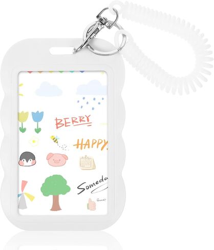 Photocard Holder Keychain, Acrylic 3 Inch Photo Card Holders ID Protector Hard Badge Holder Bus Card Credit ID Bank Card Holder for Nurse Doctor Teacher in Saudi Arabia