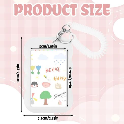 Photocard Holder Keychain, Acrylic 3 Inch Photo Card Holders ID Protector Hard Badge Holder Bus Card Credit ID Bank Card Holder for Nurse Doctor Teacher in Saudi Arabia