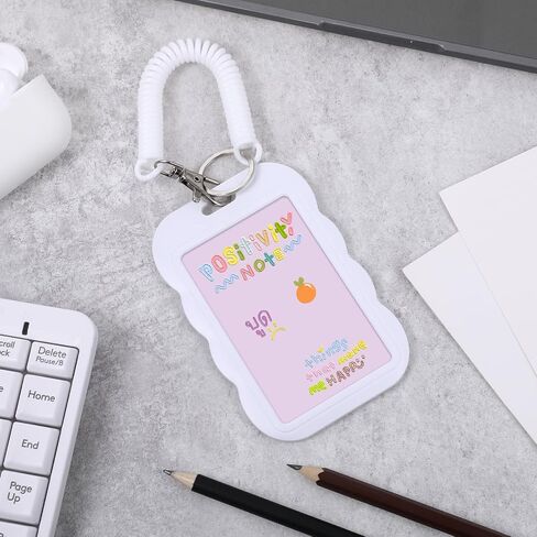 Photocard Holder Keychain, Acrylic 3 Inch Photo Card Holders ID Protector Hard Badge Holder Bus Card Credit ID Bank Card Holder for Nurse Doctor Teacher in Saudi Arabia