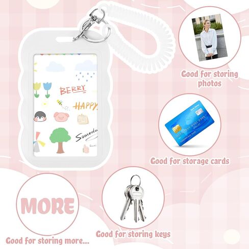 Photocard Holder Keychain, Acrylic 3 Inch Photo Card Holders ID Protector Hard Badge Holder Bus Card Credit ID Bank Card Holder for Nurse Doctor Teacher in Saudi Arabia