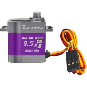 Servomy-SDS2401 ، 10kgf.cm 0.07sec 8.4v Micro Servo Motor ، Metal Gear Aluminium case ， عالية الدقة عزم الدوران السرعة الماكينة الرقمية المصغرة ， مقابل 380/420/450 مروحية ， الجناح الثابت 30e ، 1/16 1/18 1/24 RC