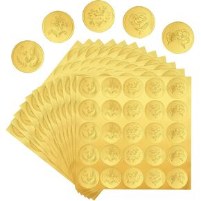 Anwyll Graduation Stickers,Gold Foil Embossed Graduation Cap Hat Stickers,300Pcs 1.5in Class of 2025 Stickers,Self-Adhesive Graduation Envelope Seals Stickers 2025 for Certificate Envelope Card Party
