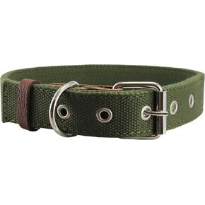 Cotton Web Dog Collar 1" Wide. Fits 15"-19" Neck. Boxer, Retriever