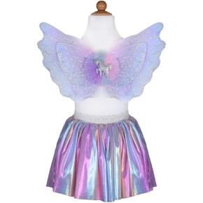 Great Pretenders 42115 ، Magical Unicorn Skirt & Wings ، الباستيل ، الحجم الأمريكي 4-6 متعدد الألوان