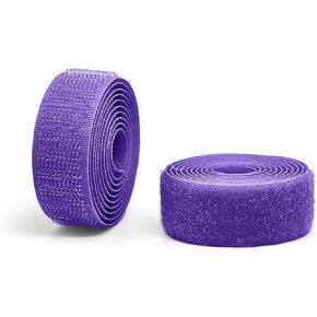 Purple 5/8 inch Sew on Hook and Loop 1 Yd Thin Strips Non-Adhesive Nylon Fabric Interlocking Tape Sewing Fasteners Set Excellent Grip for Military Form Bags Home Office School Car and Crafting