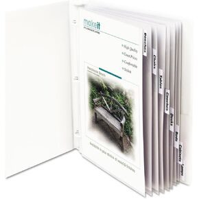 C-Line Sheet Protectors with Index Tabs, Clear Tabs, 2", 11 x 8.5, 8/Set