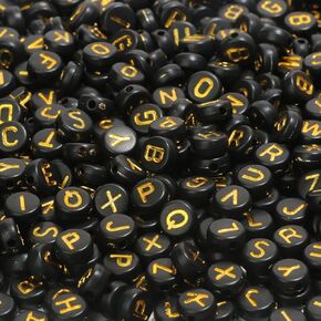 1200pcs Bulk Pink Round Acrylic Alphabet Letter Beads 4x7mm White Letter A-Z Beads for Jewelry Making and DIY Bracelets, Necklaces, Key Chains