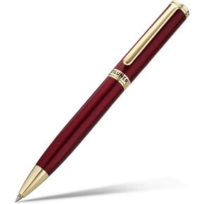 BEILUNER Red Lacquer Gel Pen With 24K Gold Finish, Retractable Pen, Fancy Gift Set, Professional, Elegant, Writing, Executive, Office, Nice Fancy Designer Pens, Perfect for Men and Women