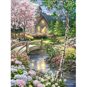 Springbok's 500 Piece Jigsaw Puzzle Spring Chapel - Made in USA