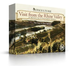 Stonemaier Games: Viticulture: Visit from The Rhine Valley Expansion | 80 New Visitor Cards | Add to Viticulture (Base Game) | 1-6 Players, 90 Mins, Ages 14+