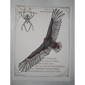 American Turkey Vulture Bird Iron on Patch