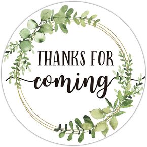 Thank You Stickers, Thanks for Coming Stickers, Perfect for Baby Shower, Wedding Favor, Birthday Party Favor, 2 Inch Circle, 50 Pack.