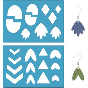 GORGECRAFT 5x3.5inch 2 Styles Western Cowboy Stencil Reusable Boots Hat Horse Pattern Drawing Stencils Leather Cutting Template for Jewelry Earrings Making Painting on Wood Wall Home Decor