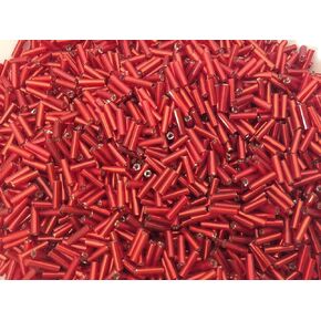 Czech Bugle Beads 40 gr / 1.4 oz Crystal Clear Glass Tube Size #3 7mm