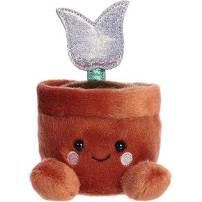 Aurora® Adorable Palm Pals™ Holland Potted Tulip Stuffed Animal - Pocket-Sized Play - Collectable Fun - Brown 5 Inches