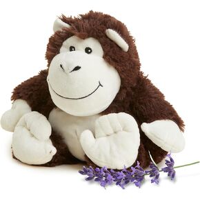 warmies Microwavable & Weighted Stuffed Animals, Monkey - Heated Stuffed Animal Plushie for Warmth & Comfort - Cute Soft Plush Toys for Adults & Children (Boys, Girls, Babies & Toddlers)