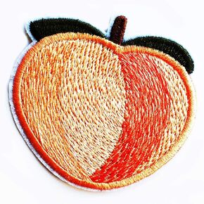 Peachy Peach Summer Fruit Kids Cartoon Iron on Patch Embroidered Patch Supplies for Jacket Bags Jeans Backpack Clothes DIY