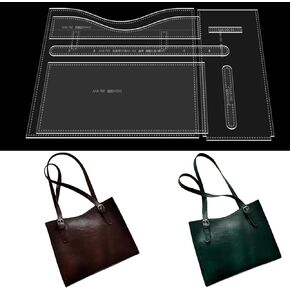 RIVEENY Handbag Tote Bag Acrylic Template,Leather Pattern Handbag Acrylic Leather Pattern Leather Templates for Tote Bag Commuter Bag (AAB-765)