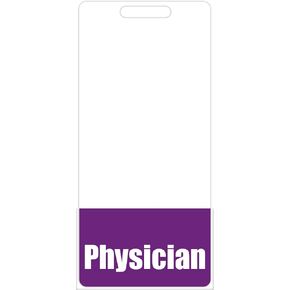 Physician Badge Buddy (Purple) - Vertical Heavy Duty Badge Tags for Doctors - Double Sided Badge Identification Card in Kuwait