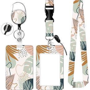 Lanyards for Id Badges, Cute Holder with Heavy Duty Retractable Reel Clip, Funny Work Card Name Tag Keychain Lanyard Vertical ID Card Holder for Women Nurse Doctor Teacher Student(Cute Hedgehog)