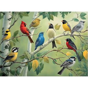 Puzzles for Adults 1000 Pieces, Bird Puzzle 1000 Pieces - Whispers of Spring, Unique Difficult Landscape Puzzle, Colorful Bird Jigsaw Puzzle