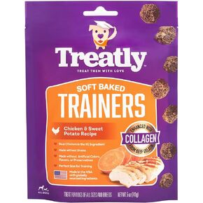 Soft Baked Trainers Chicken & Sweet Potato w/Collagen Dog Treats - 5oz/1 Pack
