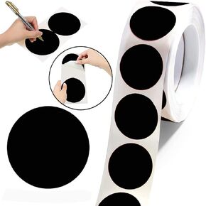 2 Inch Black Circles Sticker Round Coding Dots Labels Self-Adhesive Shooting Target Spot Permanent Price Garage Sale Chalkboard Stickers for Classroom Marking Inventory Organizing Moving Storage