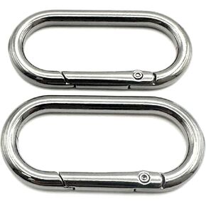 2 Pack Oval Carabiner Clip, Spring O Ring Keychain Purse Clips for Handbags, Metal Round Buckle Key Rings Key Hook Clip