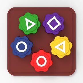 cloudseller Korean Folk Game Set – Traditional Gonggi Korean Game & Ddakji with Built-in Square Dice Storage for Fun Toss & Catch Play, Perfect Family Party Game